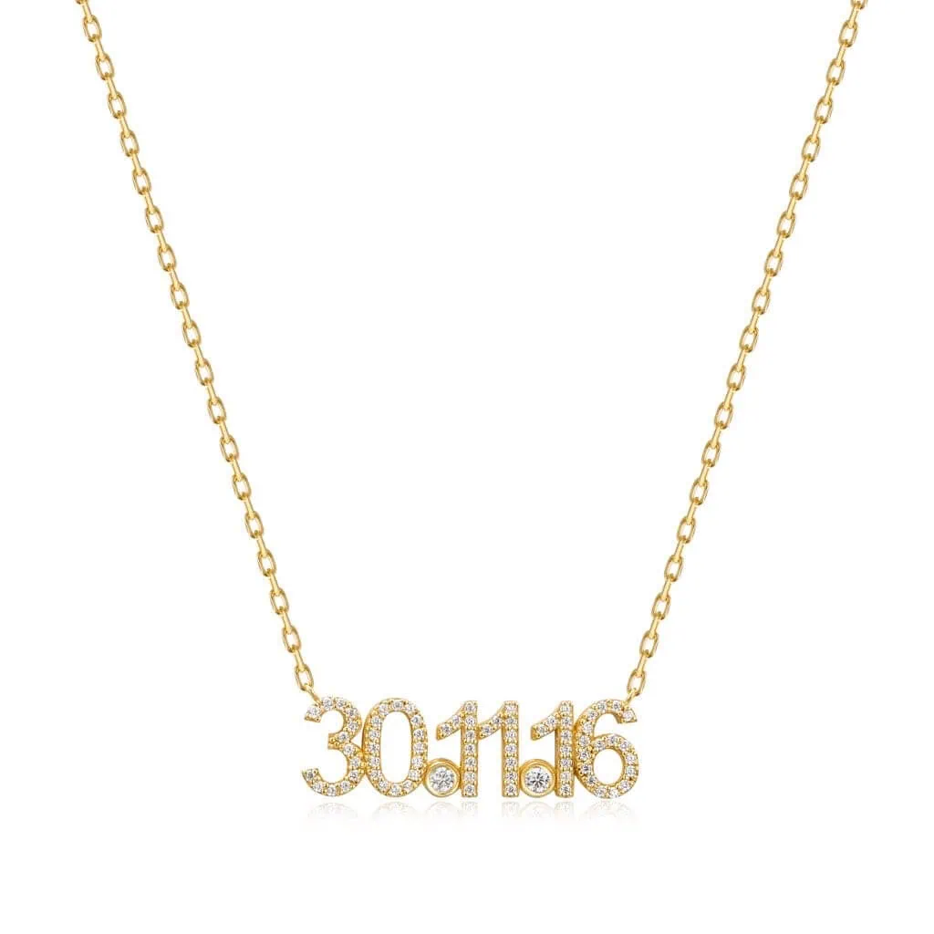 Collier personnalisé avec date 30.11.16